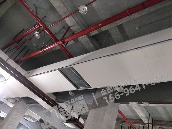 重慶橋達茂宸廣場鎂晶耐火風管應用方向：地下車庫