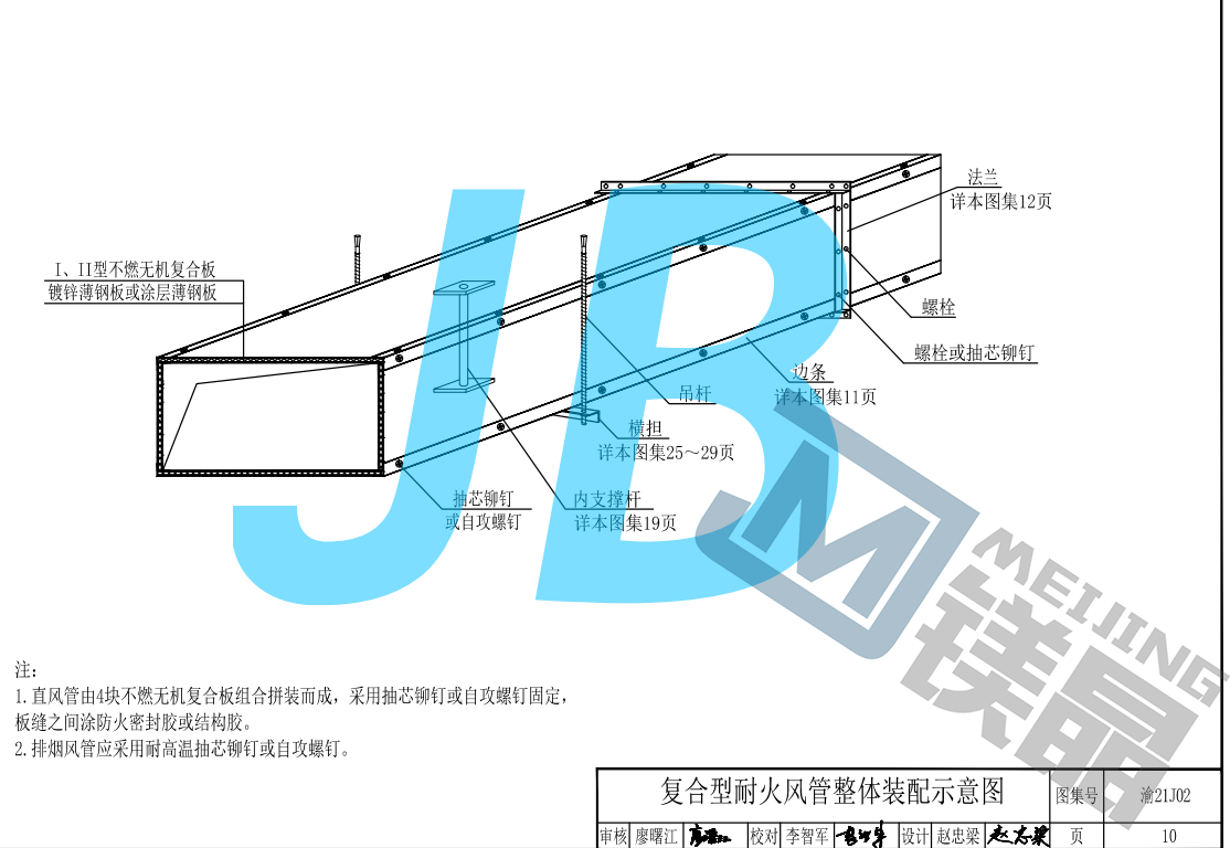 防火板廠家分享：防排煙管道耐火極限具體做法